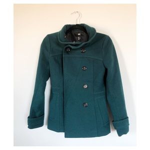 H&M Hunter Green Pea Coat